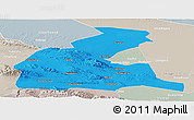 Political Panoramic Map of Yongchang, lighten, semi-desaturated