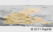 Satellite Panoramic Map of Yongchang, desaturated