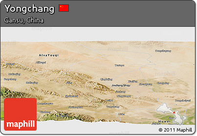 Satellite Panoramic Map of Yongchang