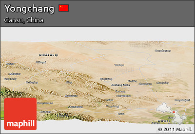 Satellite Panoramic Map of Yongchang