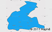 Political Simple Map of Yongchang, cropped outside