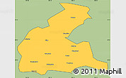 Savanna Style Simple Map of Yongchang, cropped outside