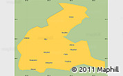 Savanna Style Simple Map of Yongchang, single color outside