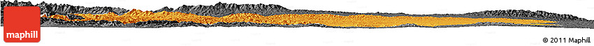 Political Horizon Map of Yongdeng, darken, desaturated