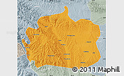 Political Map of Yongdeng, lighten, semi-desaturated