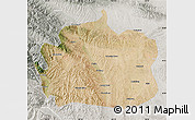 Satellite Map of Yongdeng, lighten, semi-desaturated