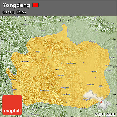 Savanna Style Map of Yongdeng