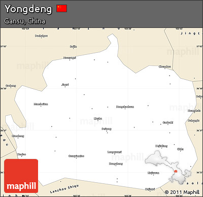 Classic Style Simple Map of Yongdeng