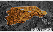 Physical 3D Map of Yongjina, darken, desaturated