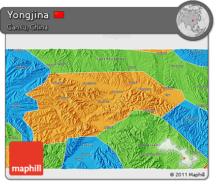 Political 3D Map of Yongjina