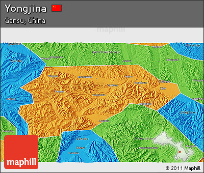 Political 3D Map of Yongjina