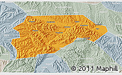 Political 3D Map of Yongjina, lighten, semi-desaturated
