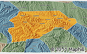 Political 3D Map of Yongjina, semi-desaturated
