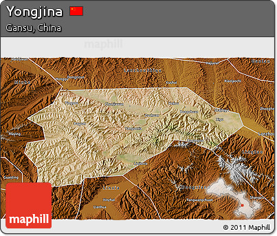 Satellite 3D Map of Yongjina, physical outside