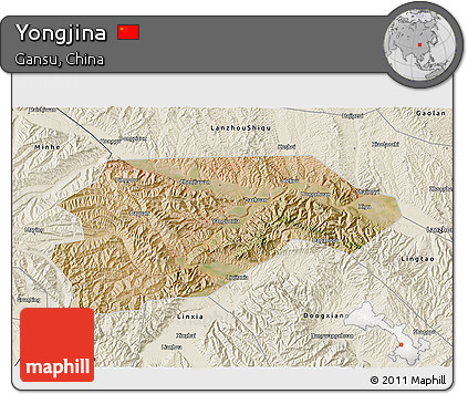 Satellite 3D Map of Yongjina, shaded relief outside