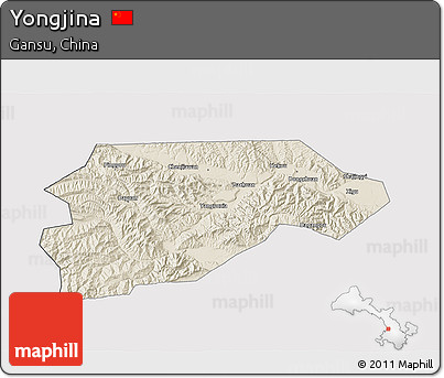 Shaded Relief 3D Map of Yongjina, cropped outside
