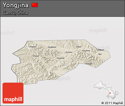 Shaded Relief 3D Map of Yongjina, cropped outside