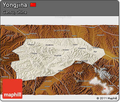Shaded Relief 3D Map of Yongjina, physical outside