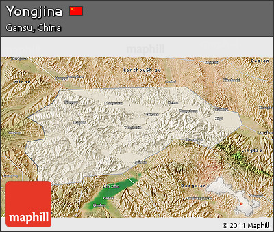 Shaded Relief 3D Map of Yongjina, satellite outside