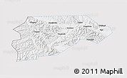 Silver Style 3D Map of Yongjina, single color outside