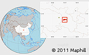 Gray Location Map of Yongjina, highlighted country