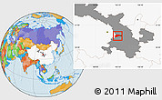 Political Location Map of Yongjina, highlighted country, highlighted parent region