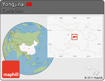 Savanna Style Location Map of Yongjina, highlighted country