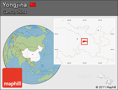Savanna Style Location Map of Yongjina, highlighted country