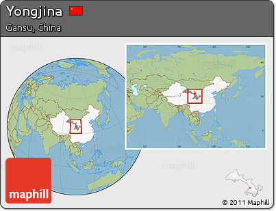 Savanna Style Location Map of Yongjina, highlighted country, highlighted parent region, within the entire country