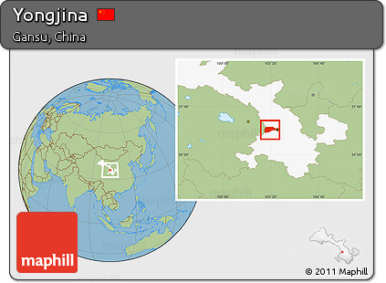Savanna Style Location Map of Yongjina, highlighted parent region