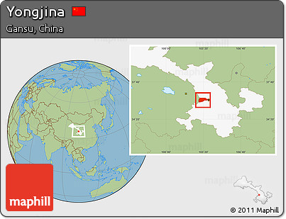 Savanna Style Location Map of Yongjina, highlighted parent region