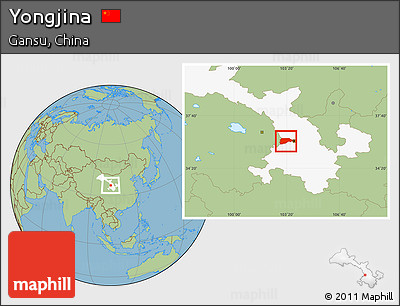 Savanna Style Location Map of Yongjina, highlighted parent region