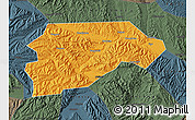 Political Map of Yongjina, darken, semi-desaturated
