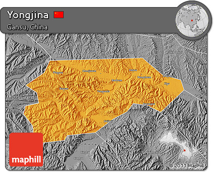 Political Map of Yongjina, desaturated