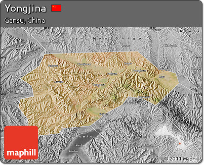 Satellite Map of Yongjina, desaturated