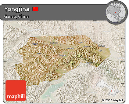 Satellite Map of Yongjina, lighten