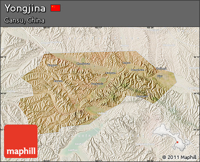Satellite Map of Yongjina, lighten