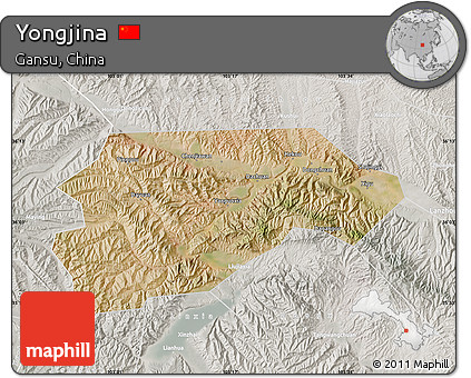 Satellite Map of Yongjina, lighten, semi-desaturated