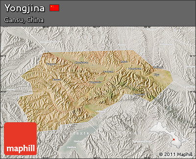 Satellite Map of Yongjina, lighten, semi-desaturated