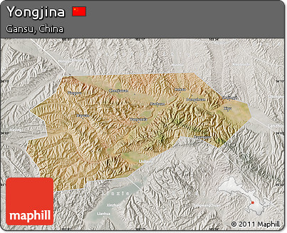 Satellite Map of Yongjina, lighten, semi-desaturated