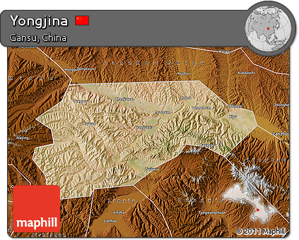 Satellite Map of Yongjina, physical outside