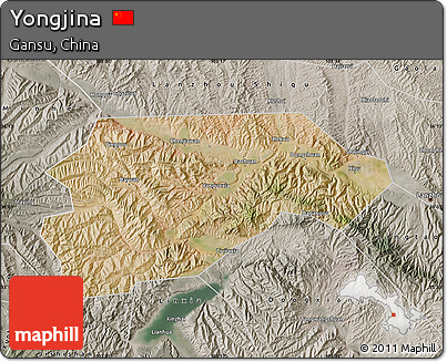 Satellite Map of Yongjina, semi-desaturated