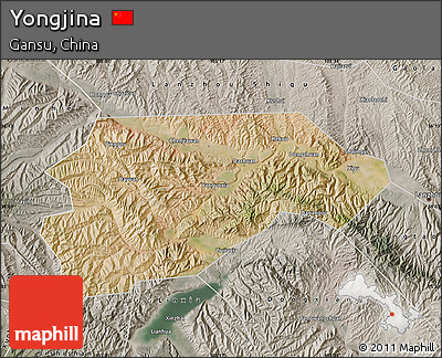 Satellite Map of Yongjina, semi-desaturated