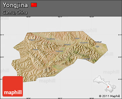 Satellite Map of Yongjina, single color outside