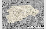 Shaded Relief Map of Yongjina, darken, desaturated