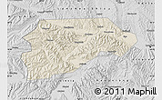 Shaded Relief Map of Yongjina, desaturated