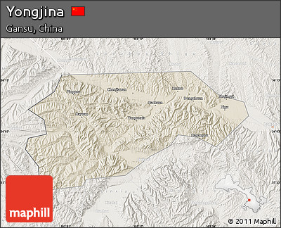 Shaded Relief Map of Yongjina, lighten