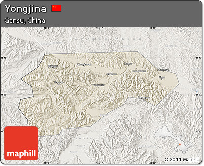 Shaded Relief Map of Yongjina, lighten