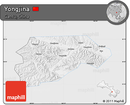 Silver Style Map of Yongjina, single color outside