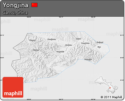 Silver Style Map of Yongjina, single color outside